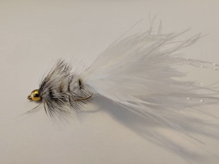 Picture of Beadhead Wooly Bugger White/Grizzly