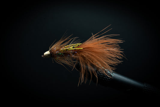 Conehead Woolly Bugger Rubber Legs Brown