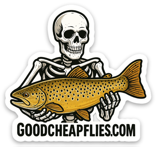 Skeleton Brown Sticker